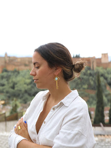 Pendientes aro 12mm MULEY-HACÉN - Plata 925 baño oro 18K- par 39€
