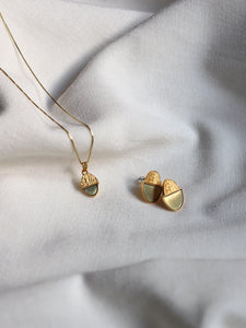 Pack: Collar + pendientes BELLOTERA - Plata 925 baño oro 18K