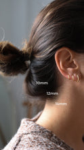 Cargar imagen en el visor de la galería, Pendientes aro 14mm - Plata 925 baño oro 18K - par 12€ unidad 6,50€