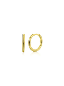 Pendientes aro - 12mm - Plata 925 baño oro 18K - par 22€ unidad 11,50€