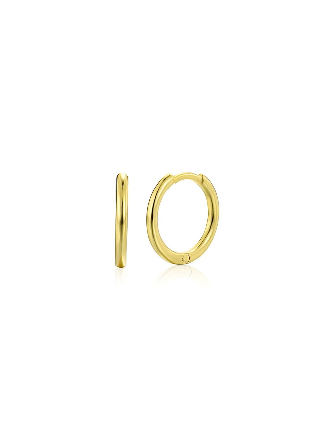 Pendientes aro - 12mm - Plata 925 baño oro 18K - par 22€ unidad 11,50€