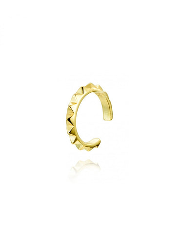 PENDIENTE EAR CUFF 8 mm - PLATA 925 BAÑO 24K