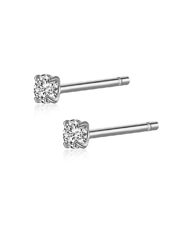 Pendientes circonita 2 mm - Plata 925 - par 12€ unidad 6,50€