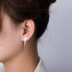 Pendientes estrella - Plata 925 baño oro 18k