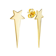 Cargar imagen en el visor de la galería, Pendientes estrella - Plata 925 baño oro 18k