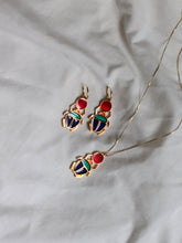 Cargar imagen en el visor de la galería, Pack: Collar + Pendientes aro KEOPS - Plata 925 baño oro 18k