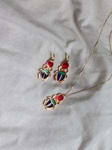 Pack: Collar + Pendientes aro KEOPS - Plata 925 baño oro 18k