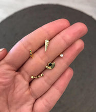 Cargar imagen en el visor de la galería, Pendiente triple estrella - Plata 925 baño oro 18K - par 19€ unidad 10€