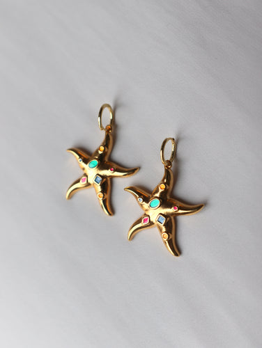 Pendientes AROS FEZ - plata baño oro 24K