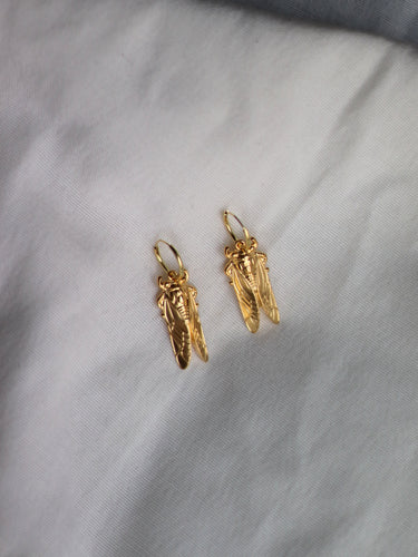 PENDIENTES ARO 14mm ANGOLA - PLATA BAÑO ORO 24K