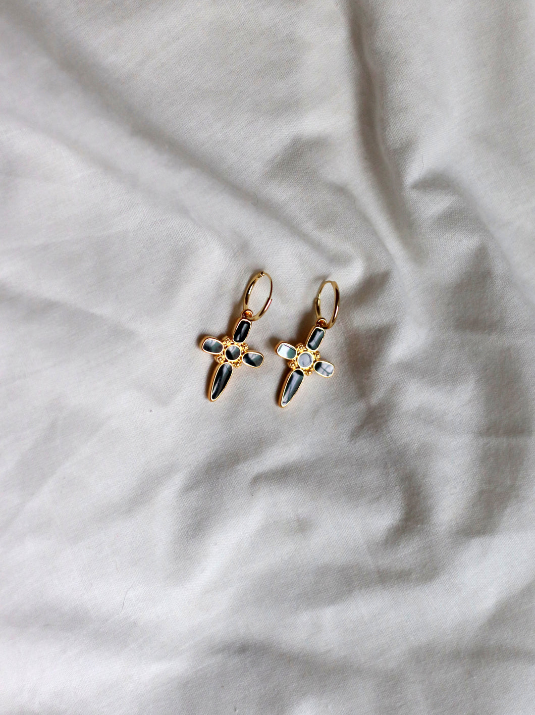 Pendientes aro 14mm JABA - Plata 925 baño oro 18k - par 30€