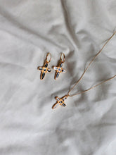Cargar imagen en el visor de la galería, Pack: Collar + Pendientes aro JABA - Plata 925 baño oro 18k
