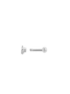 Pendiente piercing serpiente - acero plata rodiada