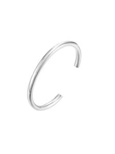 Pulsera esclava • Acero plateado 316L baño plata rodiada