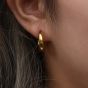 Pendientes aros 20 mm · Acero dorado 316L baño oro 18k