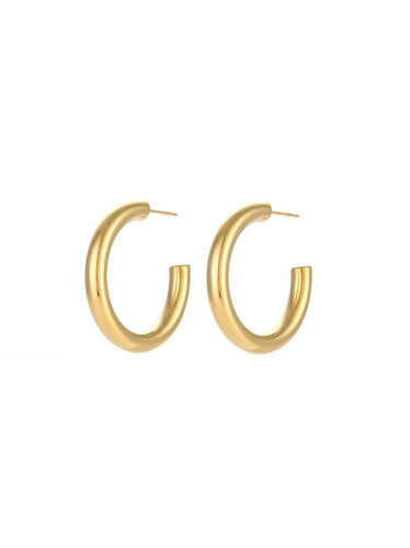 Pendientes aros 35 mm · Acero dorado inoxidable baño oro 24K